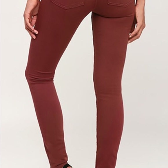 Free People High Rise Red Mocha Jeggings size 24 - Picture 2 of 2